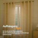 Gardinenschal Ellen blickdicht mit Ösen 2er Pack 140x145 cm Beige