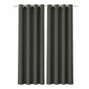 Dekoschal Ellen Ösen Blickdicht 2er Pack - 140x145cm...