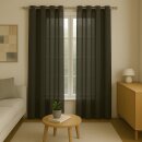 Dekoschal Ellen Ösen Blickdicht 2er Pack - 140x145cm Anthrazit