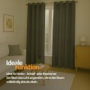 Dekoschal Ellen Ösen Blickdicht 2er Pack - 140x145cm Anthrazit