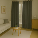 Gardinenschal Ellen blickdicht mit Ösen 2er Pack 140x145 cm Anthrazit