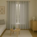 Gardinenschal Ellen blickdicht mit Ösen 2er Pack 140x145 cm Hellgrau
