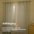 Gardinenschal Ellen blickdicht mit Ösen 2er Pack 140x145 cm Hellgrau