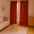 Gardinenschal Ellen blickdicht mit Ösen 2er Pack 140x175 cm Rot