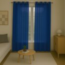 Gardinenschal Ellen blickdicht mit Ösen 2er Pack 140x175 cm Blau