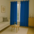 Gardinenschal Ellen blickdicht mit Ösen 2er Pack 140x175 cm Blau