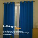 Gardinenschal Ellen blickdicht mit Ösen 2er Pack 140x175 cm Blau