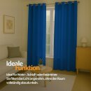 Gardinenschal Ellen blickdicht mit Ösen 2er Pack 140x175 cm Blau