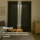 Gardinenschal Ellen blickdicht mit Ösen 2er Pack 140x225 cm Schwarz