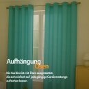 Gardinenschal Ellen blickdicht mit Ösen 2er Pack 140x225 cm Türkis