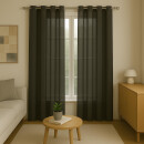 Gardinenschal Ellen blickdicht mit Ösen 2er Pack 140x225 cm Anthrazit