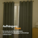 Gardinenschal Ellen blickdicht mit Ösen 2er Pack 140x225 cm Anthrazit