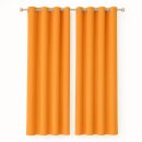 Gardinenschal Ellen blickdicht mit Ösen 2er Pack 140x245 cm Hellorange
