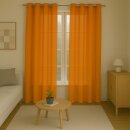 Gardinenschal Ellen blickdicht mit Ösen 2er Pack 140x245 cm Hellorange