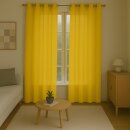 Gardinenschal Ellen blickdicht mit Ösen 2er Pack 140x245 cm Gelb