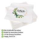 Servietten 33x33cm ( Schön das du da bist ), 1/4 Falz, 3-lagig, 40/80/120er Pack