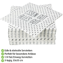 Servietten 33x33cm ( Essen gut alles gut ), 1/4 Falz, 3-lagig, 40/80/120er Pack