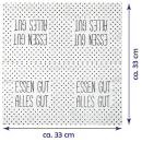 Servietten 33x33cm ( Essen gut alles gut ), 1/4 Falz, 3-lagig, 40/80/120er Pack