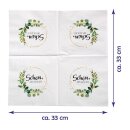 Servietten 33x33cm (Schön das du da bist), 1/4 Falz, 3-lagig, 40er Pack