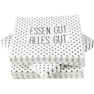 Servietten 33x33cm, 1/4 Falz, 3-lagig, 100er Pack - Essen gut, alles gut