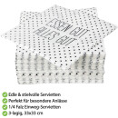 Servietten 33x33cm, 1/4 Falz, 3-lagig, 100er Pack - Essen gut, alles gut