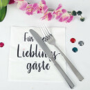 Servietten 33x33cm, 1/4 Falz, 3-lagig, 100er Pack - Lieblingsgäste