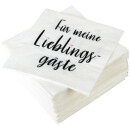 Servietten 33x33cm, 1/4 Falz, 3-lagig, 100er Pack - Lieblingsgäste