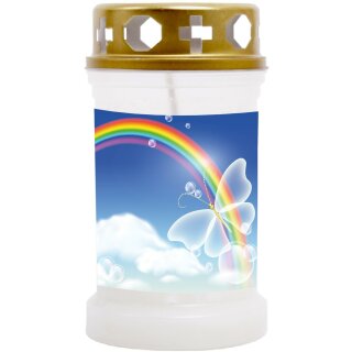40h Brenner mit Motiv (Weiß) - 1er Pack Schmetterling Blau