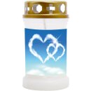 40h Brenner mit Motiv (Weiß) - 1er Pack Herz Wolke