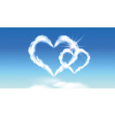 40h Brenner mit Motiv (Weiß) - 1er Pack Herz Wolke