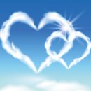 40h Brenner mit Motiv (Weiß) - 1er Pack Herz Wolke