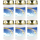 40h Brenner mit Motiv ( Weiß ) - 6er Pack Schmetterling Blau