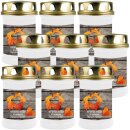 40h Brenner mit Motiv (Weiß) - 9er Pack Laub Herz