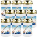 40h Brenner mit Motiv (Weiß) - 9er Pack...