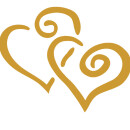 40h Brenner mit Motiv (Weiß) - 9er Pack 2 Herzen (Gold)
