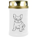 48h Brenner mit Tier-Motiv (Weiß) - 1er Pack Hund Bulldogge