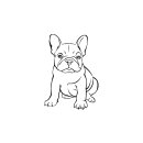 48h Brenner mit Tier-Motiv (Weiß) - 1er Pack Hund Bulldogge