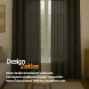 Gardinenschal Ellen blickdicht mit Schlaufen 2er Pack 140x145 cm Schwarz