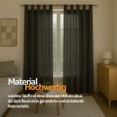 Gardinenschal Ellen blickdicht mit Schlaufen 2er-Pack Schwarz 140x145 cm