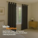 Gardinenschal Ellen blickdicht mit Schlaufen 2er-Pack Schwarz 140x145 cm