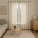 Gardinenschal Ellen blickdicht mit Schlaufen 2er Pack 140x145 cm Weiß