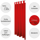 Dekoschal Ellen Schlaufen Blickdicht 2er Pack - 140x145 cm Rot
