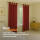 Gardinenschal Ellen blickdicht mit Schlaufen 2er Pack 140x145 cm Rot