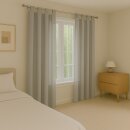 Gardinenschal Ellen blickdicht mit Schlaufen 2er Pack 140x145 cm Hellgrau