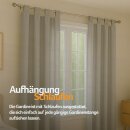 Gardinenschal Ellen blickdicht mit Schlaufen 2er-Pack Hellgrau 140x145 cm