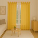 Gardinenschal Ellen blickdicht mit Schlaufen 2er-Pack Gelb 140x145 cm