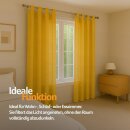 Gardinenschal Ellen blickdicht mit Schlaufen 2er-Pack Gelb 140x145 cm