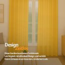 Gardinenschal Ellen blickdicht mit Schlaufen 2er-Pack Gelb 140x145 cm