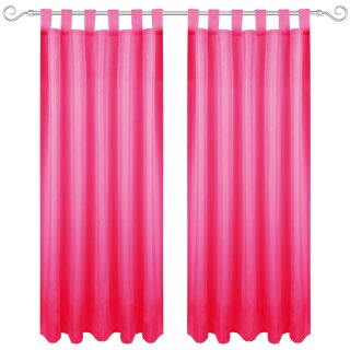 Dekoschal Ellen Schlaufen Blickdicht 2er Pack - 140x175cm Pink