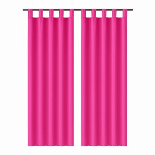 Gardinenschal Ellen blickdicht mit Schlaufen 2er-Pack Pink 140x175 cm